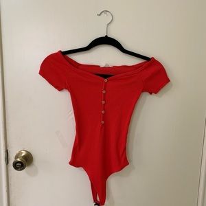 Red body suit